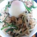 ゆずマーマ's cooksnap of when they made 肉にらもやしの月見丼.