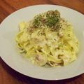 momokina's cooksnap of when they made 簡単ウマ！カルボナーラのタリアッテレ♪♪.