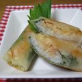 まじゅじゅ's cooksnap of when they made 明太子ご飯のチーズ春巻き.