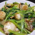 とみィ's cooksnap of when they made ∮小松菜とホタテ☆鶏がらしょう油炒め∮.