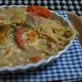 間食万歳！'s cooksnap of when they made 残ったシチューで☆スパゲティグラタン.