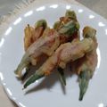 まぶたん's cooksnap of when they made オクラのベーコン巻☆天ぷら☆.