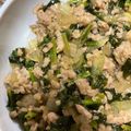 ぱてすん's cooksnap of when they made 子どもも大好き♡小松菜ひき肉丼.