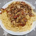 ばびChan's cooksnap of when they made 絶品☆舞茸とベーコンのバター醤油パスタ.