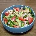 ｻﾝﾃﾞｨﾅ's cooksnap of when they made 鶏ささみのトマトときゅうりの中華和え♪.