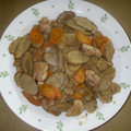 lovelip's cooksnap of when they made やばウマ☆鶏肉とごぼうのゴマ味噌炒め.