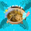 ダッフィーニーうに's cooksnap of when they made ＊茄子とみょうがの温麺（素麺）汁＊.