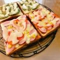 マッハママ's cooksnap of when they made おさかなのソーセージでピザトースト.