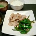 もんきち。's cooksnap of when they made 豚バラ黒胡椒焼きﾋﾟｰﾏﾝのっけ.