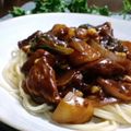 ruu310's cooksnap of when they made じゃがいもと鶏ささみのハヤシ風パスタ.