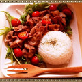 maru1009's cooksnap of when they made ミニトマトしょうが焼き.