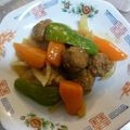 新宮食堂's cooksnap of when they made ✿肉団子の酢豚✿.