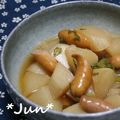 ＪＵＮちゃン's cooksnap of when they made かぶとウインナーの煮物☆.