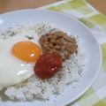 ゆめぽっこ's cooksnap of when they made 赤のタルタルが美味しい✿納豆目玉焼き丼✿.