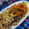 mmno's cooksnap of when they made 豚肉の生姜焼き☆野菜炒め添え♪.