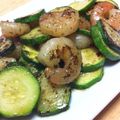 弁当男子のまーちん's cooksnap of when they made ズッキーニと海老のジェノベーゼソース和え.
