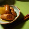 tentya's cooksnap of when they made かぶとウインナーの煮物☆.