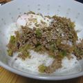 りーちゃん☆ママ's cooksnap of when they made 大根葉のそぼろ丼.