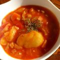 シオンBUMP's cooksnap of when they made トマト缶で具沢山なトマトすいとんスープ.