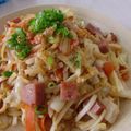 ハナ☆クロ's cooksnap of when they made スパムとキムチのピリ辛焼うどん☆.