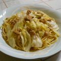 nasubeam's cooksnap of when they made ツナとキャベツの柚子胡椒あえパスタ.