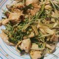 ぺんぺん号's cooksnap of when they made 水菜～きのこ～チキンの粒マスタード炒め.