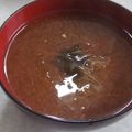 きらり流れ星's cooksnap of when they made 【余りもの】刺身のツマのお味噌汁.