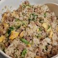 ゆるмαмα's cooksnap of when they made 菜の花と甘辛そぼろの彩り混ぜご飯.