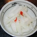ぼびあばー's cooksnap of when they made ピリ辛：大根の甘酢漬け.