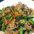 古賀竜一's cooksnap of when they made 大根の葉と豚肉のニンニク醤油炒め.