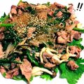 neruse's cooksnap of when they made 春菊と。豚と春雨の炒め煮.
