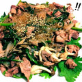 neruse's cooksnap of when they made 春菊と。豚と春雨の炒め煮.