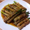 Stacieee's cooksnap of when they made 焼き肉のたれでアスパラの豚バラ巻き丼.