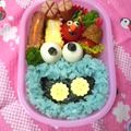 jeriena's cooksnap of when they made 青色ご飯でキャラ弁☆クッキーモンスター.