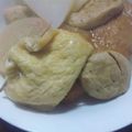 Machalin's cooksnap of when they made 余った卵白できんちゃく。.
