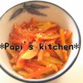 papikun's cooksnap of when they made じゃがいもと人参の韓国風きんぴら☆.