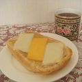 ローズレース's cooksnap of when they made ぽかぽかっ♪奈良漬の粕床でチーズトースト.