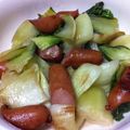 ことあや☆ママ's cooksnap of when they made 青梗菜とソーセージのマヨ炒め.