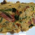 urh's cooksnap of when they made ほうれん草とベーコンのオープンオムレツ.