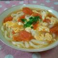 ☆★ひよこ★☆'s cooksnap of when they made トマトうどん.