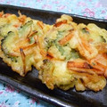 usayome's cooksnap of when they made ゴーヤと人参のかき揚げ.