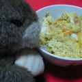 korakko's cooksnap of when they made 揚げ玉入りたまご丼。.