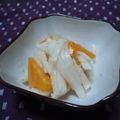 kemeta's cooksnap of when they made ダイコンと柿のサラダ　ワサビドレッシング.