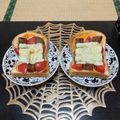 tuxedocat's cooksnap of when they made ハンバーグとトマトのチーズトースト☆.