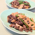 ともみん❤'s cooksnap of when they made 牛肉とれんこんの甘辛Ｗソース炒め.