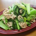 サーフブレイド's cooksnap of when they made 超簡単！小松菜と豚肉の塩炒め.