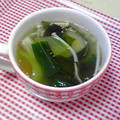 kmukuchap's cooksnap of when they made ちんげん菜とエノキのスープ.