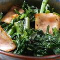 ホシになったチロ's cooksnap of when they made 春菊とベーコンの炒め物.