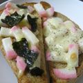 カヌレ３１４'s cooksnap of when they made かまぼこde醤油マヨチートースト☆.