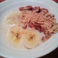 ★ひいらぎ★'s cooksnap of when they made ＊バナナとチョコフレークときなこミルク＊.